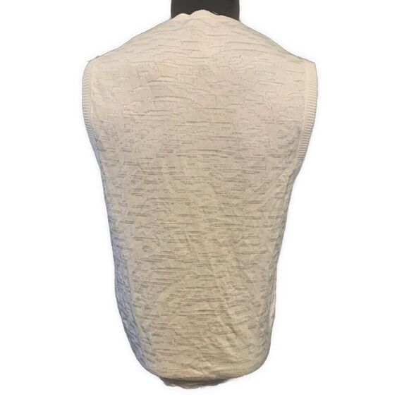 inc international concepts Mens New Solid White V Neck Sleeveless Sweater Vest M - Picture 2 of 6